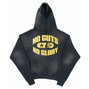 Black Yellow Hellstar No Guts No Glory Hoodie